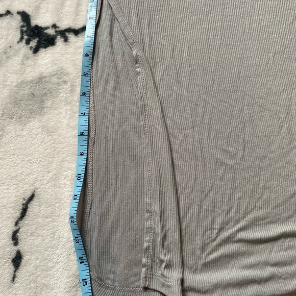 Grey Below the Knee, Stretchy Italian Square Neckline Dress - Picture 7 of 11